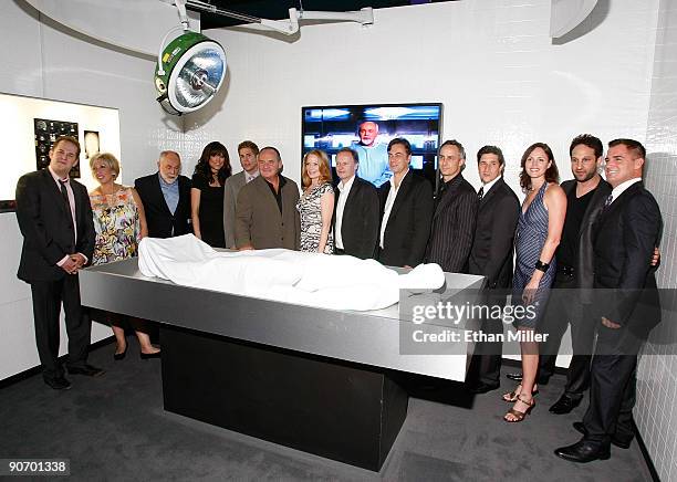 Cast and crew from the CSI television shows, actor David Berman, writer and executive producer Carol Mendelsohn, actor Robert David Hall, actress Liz...