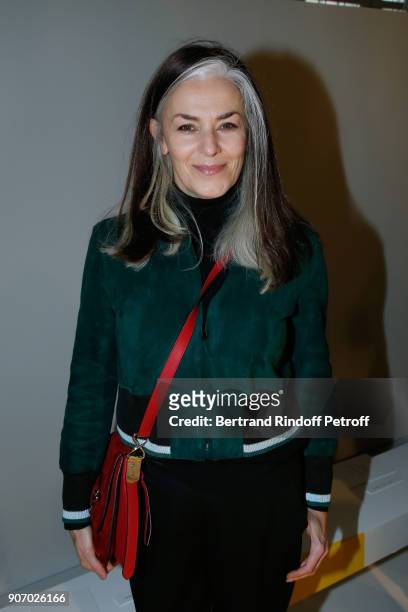 Stylist Catherine Hayward attends the Maison Margiela Menswear Fall/Winter 2018-2019 show as part of Paris Fashion Week on January 19, 2018 in Paris,...