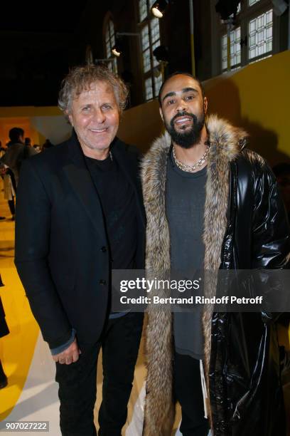 Owner of "Maison Margiela", Renzo Rosso and Jerry Lorenzo attend the Maison Margiela Menswear Fall/Winter 2018-2019 show as part of Paris Fashion...