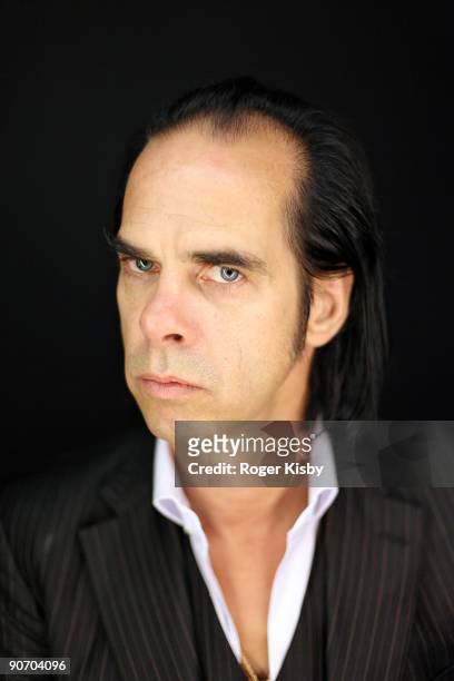 Musician Nick Cave poses for a portrait at the ATP New York 2009 festival at the Kutsher's Country Club on September 12, 2009 in Monticello, New York.