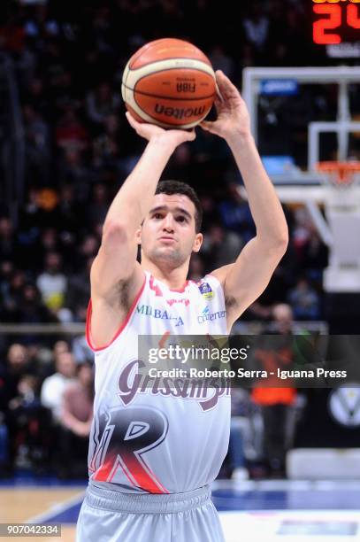 Federico Mussini of Grissin Bon in action during the LBA LegaBasket of Serie A match between Virtus Segafredo Bologna and Grissin Bon Reggio Emilia...