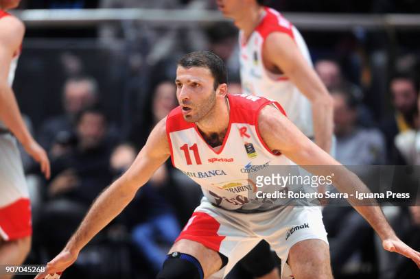 Manuchar Markoishvili of Grissin Bon in action during the LBA LegaBasket of Serie A match between Virtus Segafredo Bologna and Grissin Bon Reggio...