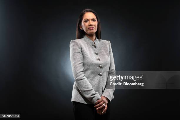Gina Miller, founding partner of SCM Private LLP, poses for a photograph following a Bloomberg Television interview in London, U.K., on Friday, Jan....