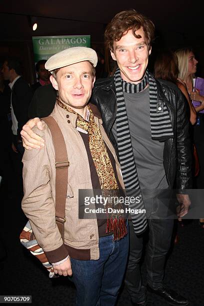 Martin Freeman and Benedict Cumberbatch attend the UK Premiere of Creation held at the Curzon Mayfair on September 13, 2009 in London, England.