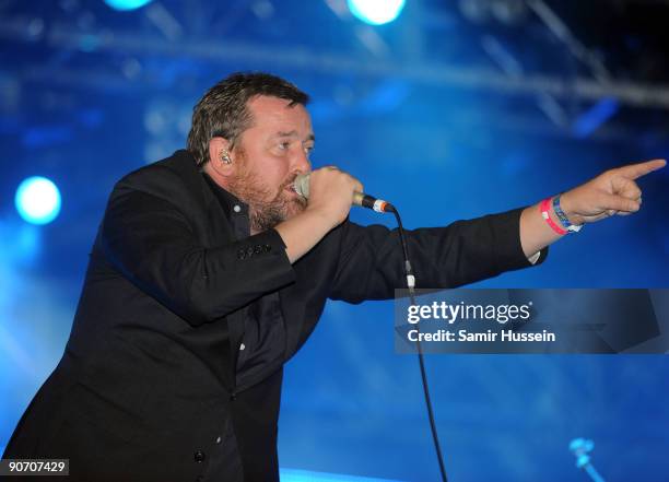 Guy Garvey of Elbow performs as the band headline the main stage on day 3 of Bestival, September 13, 2009 on the Isle of Wight, United Kingdom.