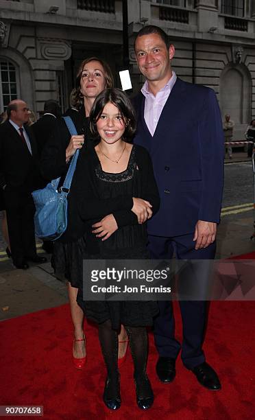 Polly Astor, Martha West and Dominic West attend the UK Premiere of 'Creation' on September 13, 2009 in London, England.