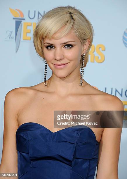 Singer Katharine McPhee attends UNCF hosts "An Evening of Stars: A Tribute To Lionel Richie" at Pasadena Civic Auditorium on September 12, 2009 in...
