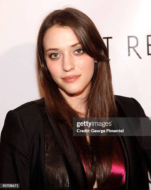 Actress Kat Dennings attends the Holt Renfrew Launch of Vignettes With Alexa Chung, Coco Rocha And The Stills at Burroughes Building on September 12,...