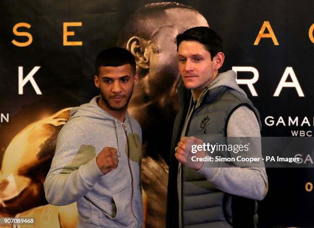 Gamal Yafai and Gavin McDonnell during the press conference at Sheffield Town Hall.