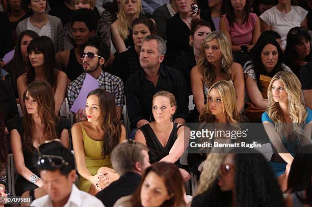 Mischa Barton, Ashley Madekwe, Hilary Duff, Amanda Bynes, and Marisa Miller attend Herve Leger By Max Azria Spring 2010 during Mercedes-Benz Fashion...