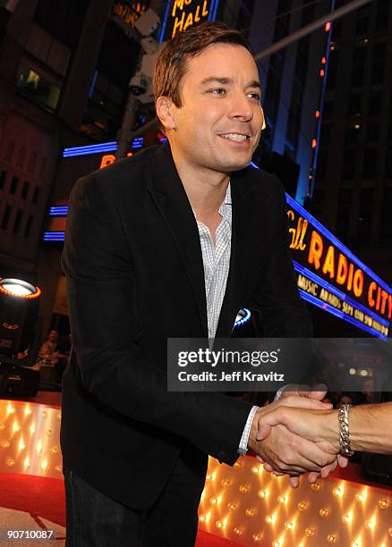 Actor Jimmy Fallon attends the 2009 MTV Video Music Awards at Radio City Music Hall on September 13, 2009 in New York City.