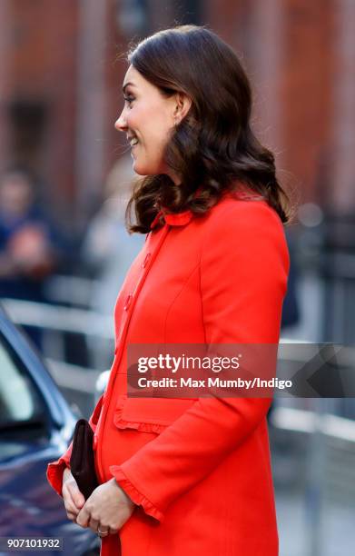 Catherine, Duchess of Cambridge visits Great Ormond Street Hospital on January 17, 2018 in London, England.