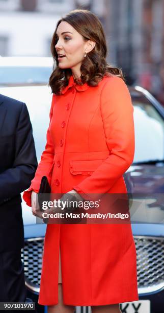 Catherine, Duchess of Cambridge visits Great Ormond Street Hospital on January 17, 2018 in London, England.