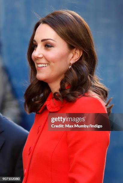 Catherine, Duchess of Cambridge visits Great Ormond Street Hospital on January 17, 2018 in London, England.