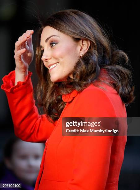 Catherine, Duchess of Cambridge visits Great Ormond Street Hospital on January 17, 2018 in London, England.