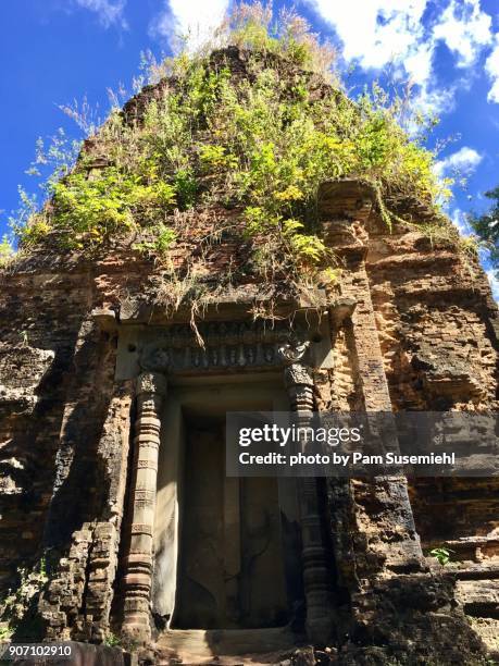 sambor prei kuk ruins, brick temple, cambodia - prei stock pictures, royalty-free photos & images