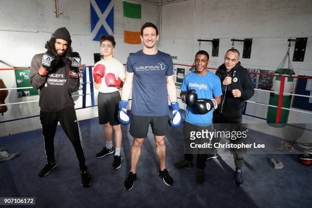 Laureus Ambassador and swimmer Michael Jamieson at Carneys Community Centre on January 19, 2018 in London, England.