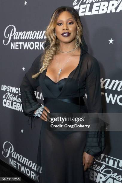 Laverne Cox attends the Lip Sync Battle LIVE: A Michael Jackson Celebration at Dolby Theatre on January 18, 2018 in Hollywood, California.