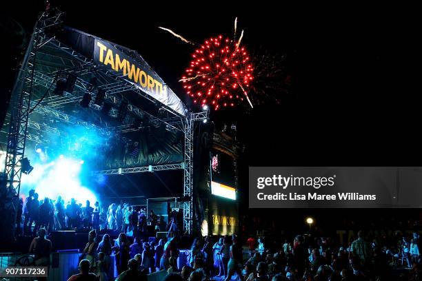 Large crowds attend the opening night concert at the Toyota Country Music Festival Tamworth on January 19, 2018 in Tamworth, Australia.