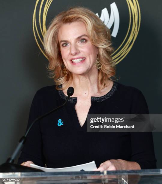 President and CEO Sarah Kate Ellis attend GLAAD Media Awards Nominations Announcement At Sundance on January 19, 2018 in Park City, Utah.