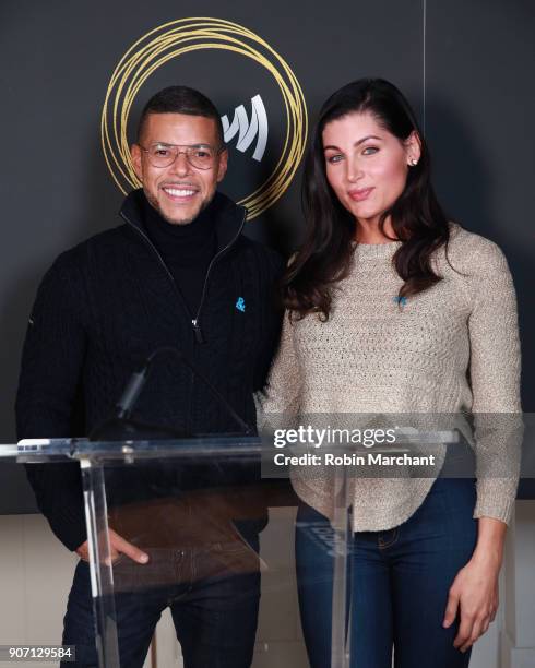 Actors Wilson Cruz and Trace Lysette attend GLAAD Media Awards Nominations Announcement At Sundance on January 19, 2018 in Park City, Utah.