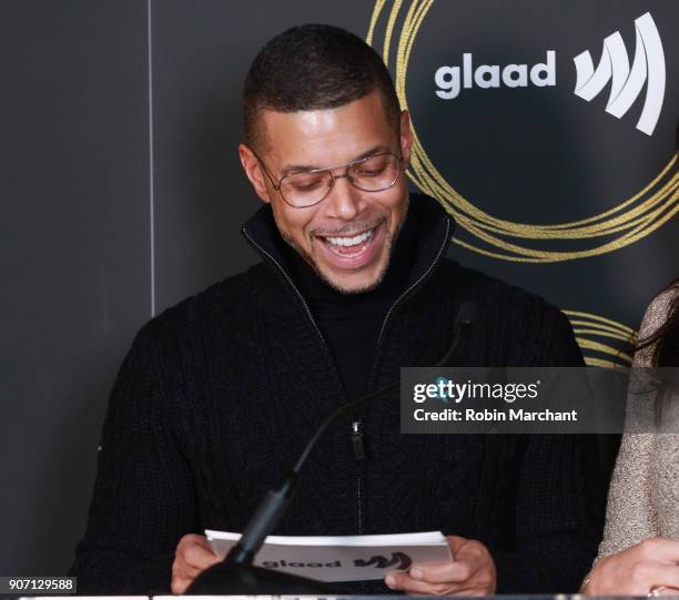 Actor Wilson Cruz attends GLAAD Media Awards Nominations Announcement At Sundance on January 19, 2018 in Park City, Utah.