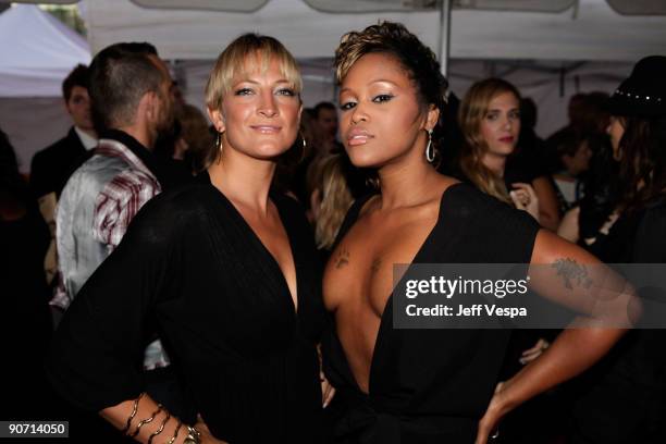 Actress Zoe Bell and actress Eve attend the"Whip It" Premiere at the Ryerson Theatre during the 2009 Toronto International Film Festival on September...