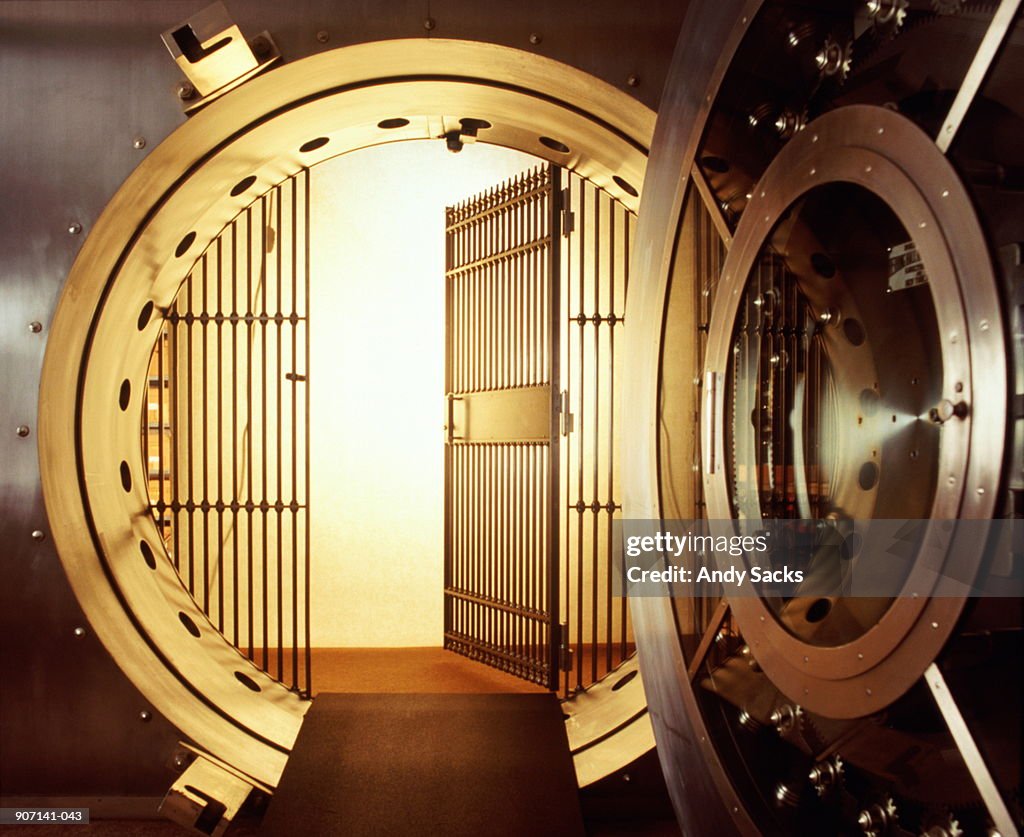 Open bank vault