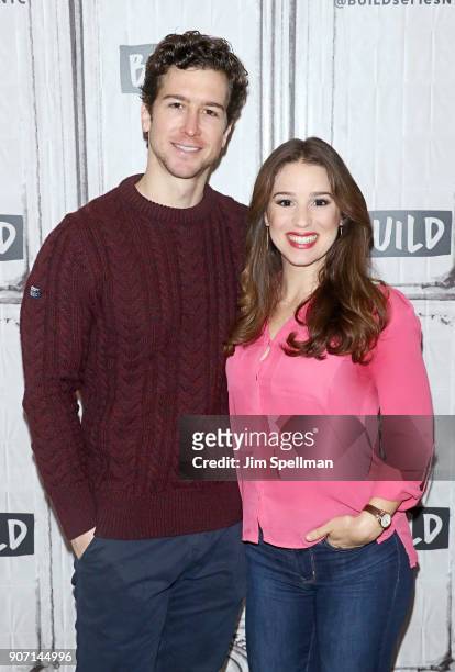 Actors Chilina Kennedy and Evan Todd attend the Build Series to discuss "Beautiful" at Build Studio on January 19, 2018 in New York City.