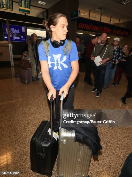 Jason Mewes is seen at Salt Lake City International Airport on January 18, 2018 in Park City, Utah.