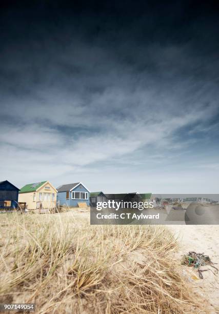 dorset beach huts - 英ドーセット クライストチャーチ ストックフォトと画像