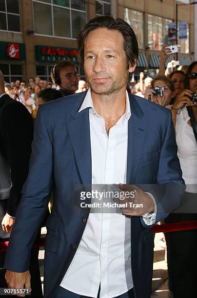 Actor David Duchovny arrives to "The Joneses" premiere during the 2009 Toronto International Film Festival held at The Elgin on September 13, 2009 in...