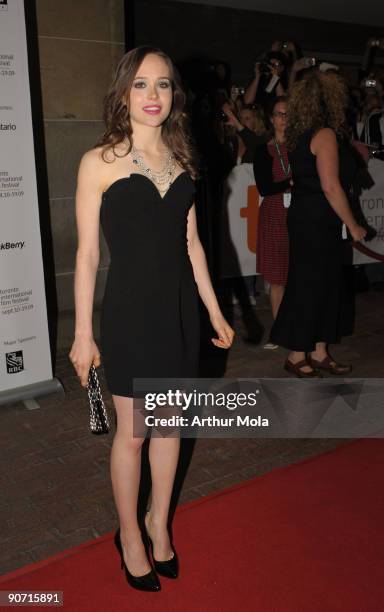 Actress Ellen Page attends the"Whip It" Premiere at the Ryerson Theatre during the 2009 Toronto International Film Festival on September 13, 2009 in...