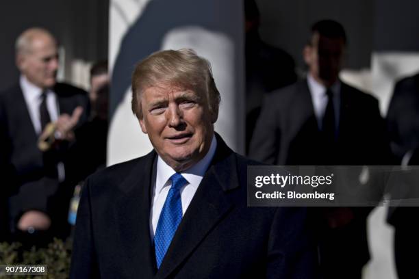 President Donald Trump arrives to address March for Life participants and pro-life leaders in the Rose Garden of the White House in Washington, D.C.,...