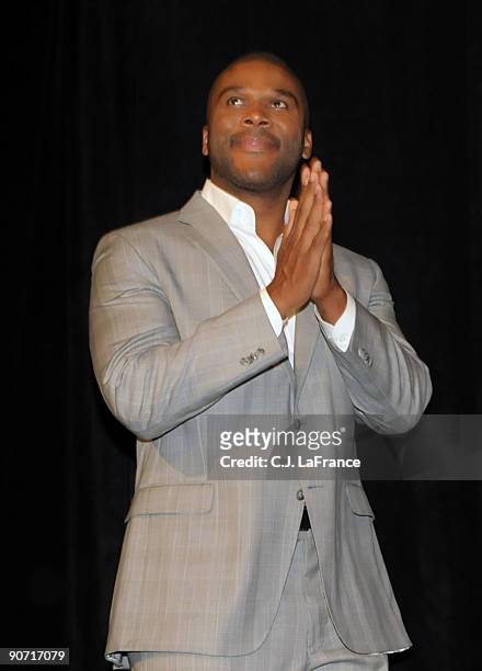 Executive producer Tyler Perry onstage at the "Precious: Based on the Novel "Push" by Sapphire" screening introduction during the 2009 Toronto...