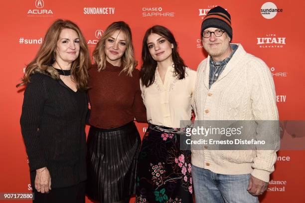 Actors Paula Niedert Elliott, Abby Elliott, Bridey Elliott and Chris Elliott attend the "Clara's Ghost" Premiere during the 2018 Sundance Film...