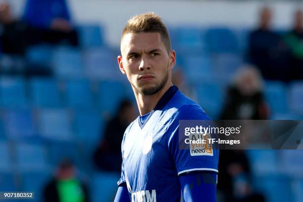 Marko Pjaca of Schalke looks on during the Friendly match between FC Schalke 04 and KRC Genk at Estadio Municipal Guillermo Amor on January 07, 2018...