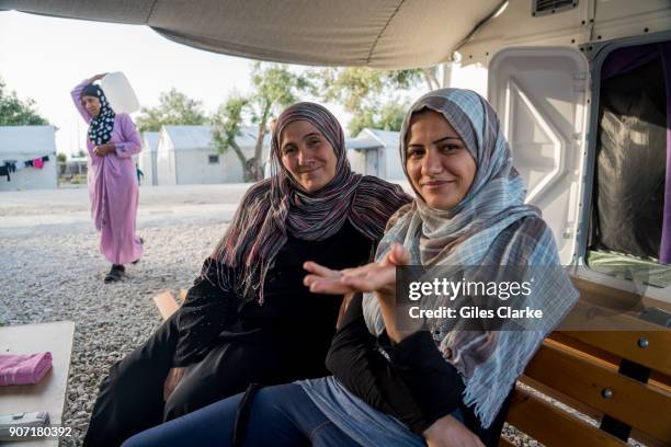 Daily life in the Kara Tepe Open Accommodation Site for refugees where the majority of displaced families and individuals are Afghan or Syrian. Kara...