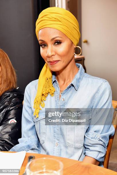 Actress Jada Pinkett Smith attends the Feature Film Jury Orientation Breakfast during the 2018 Sundance Film Festival at Cafe Terigo on January 19,...