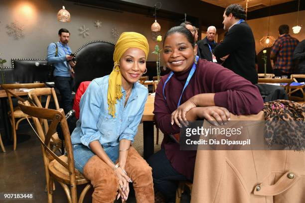 Actresses Jada Pinkett Smith and Octavia Spencer attends the Feature Film Jury Orientation Breakfast during the 2018 Sundance Film Festival at Cafe...