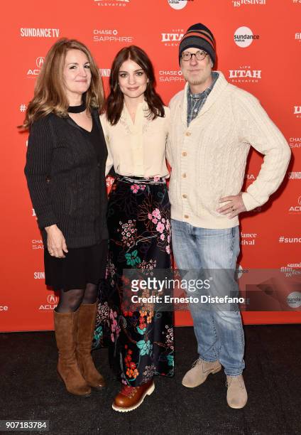 Actors Paula Niedert Elliott, Bridey Elliott and Chris Elliott attend the "Clara's Ghost" Premiere during the 2018 Sundance Film Festival at Park...