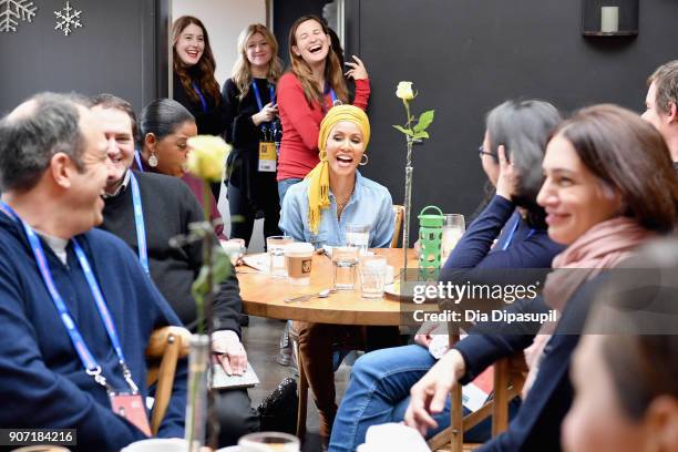 Actress Jada Pinkett Smith speaks at the Feature Film Jury Orientation Breakfast during the 2018 Sundance Film Festival at Cafe Terigo on January 19,...