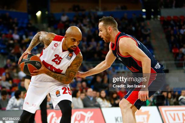 Jordan Theodore, #25 of AX Armani Exchange Olimpia Milan in action during the 2017/2018 Turkish Airlines EuroLeague Regular Season Round 19 game...