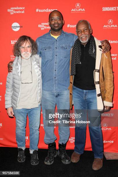 Tony Tabatznik, founder of the Bertha Foundation, Director/Writer/Editor RaMell Ross and Executive Producer Danny Glover attend the "Hale County This...