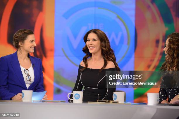 Catherine Zeta-Jones is the guest today, Friday, January 19, 2018 on Walt Disney Television via Getty Images's "the View." "The View" airs...