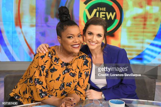 Catherine Zeta-Jones is the guest today, Friday, January 19, 2018 on Walt Disney Television via Getty Images's "the View." "The View" airs...