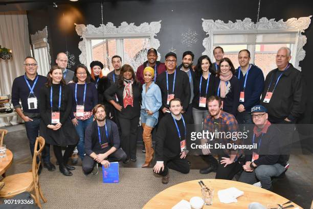 View of the attendees at the Feature Film Jury Orientation Breakfast during the 2018 Sundance Film Festival at Cafe Terigo on January 19, 2018 in...