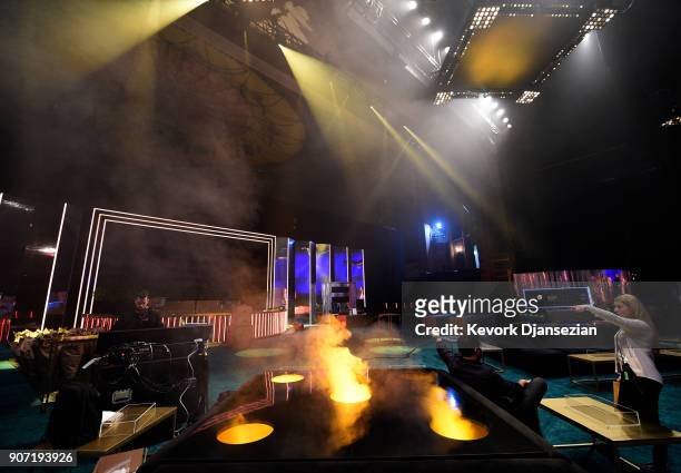 The decor inside is seen in the 24th Annual Screen Actors Guild Awards Post Awards Gala s hosted by Time Inc.Õs PEOPLE and the Entertainment Industry...
