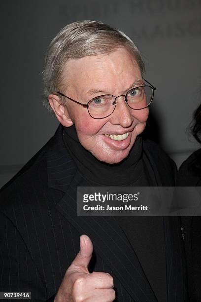 Film critic Roger Ebert arrives at the "Precious: Based on the Novel Push by Sapphire" pre-party during the 2009 Toronto International Film Festival...