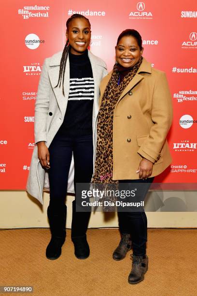 Actresses Issa Rae and Octavia Spencer attend the Power Of Story Panel: Culture Shift during the 2018 Sundance Film Festival at Egyptian Theatre on...